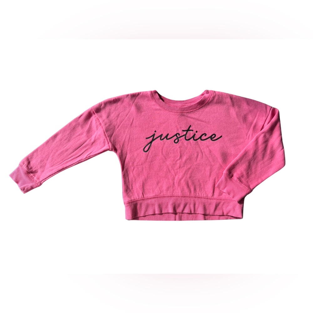 Girls Justice Crewneck Sweatshirt, XS (5/6), Pink
